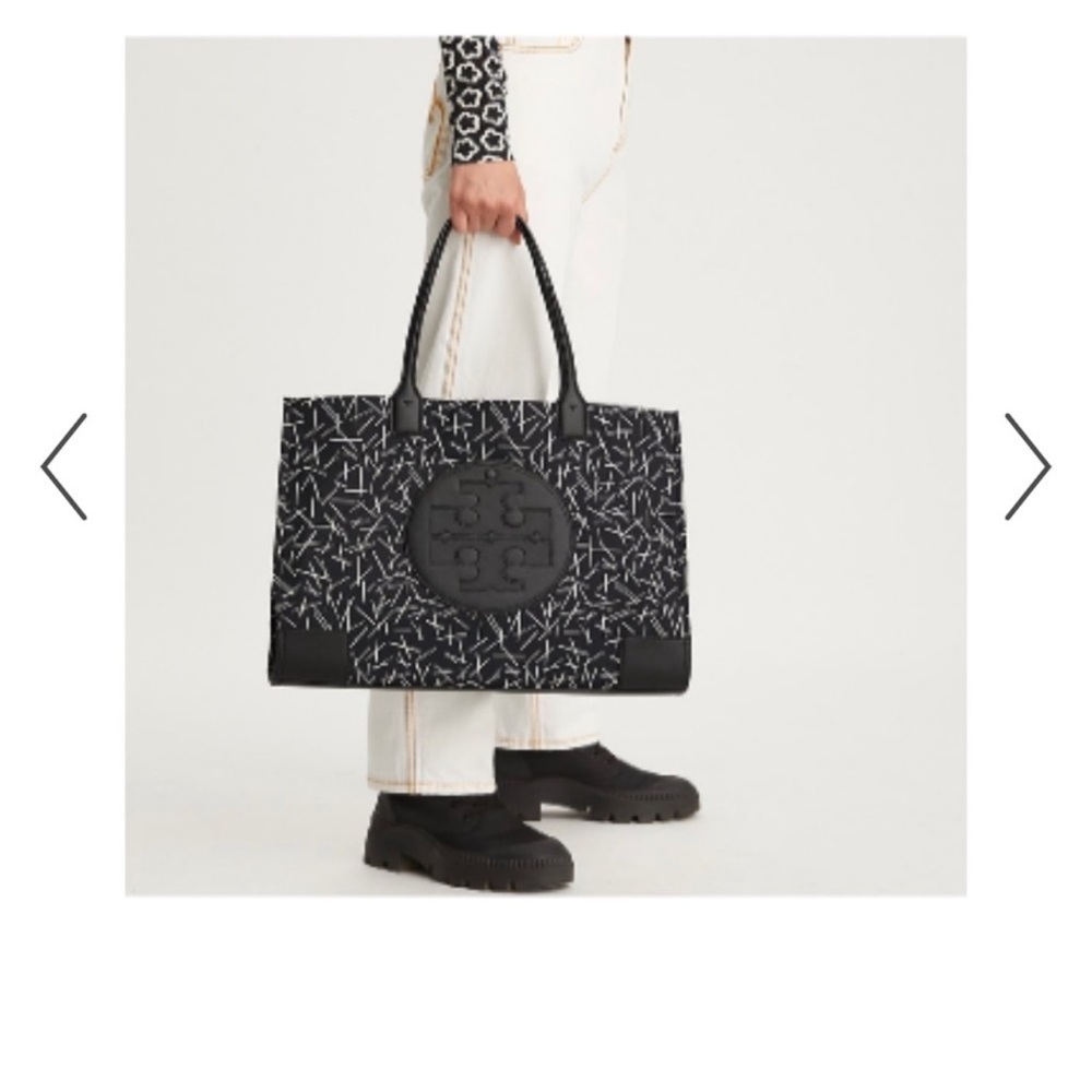 Tory Burch Ella printed tote (Black matchsticks) - Picture 6 of 13